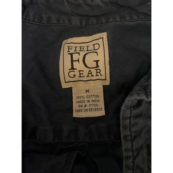 Field Gear Men's dark blue Long Sleeve Cotton Button-Up collared relaxed Shirt M - Picture 5 of 8